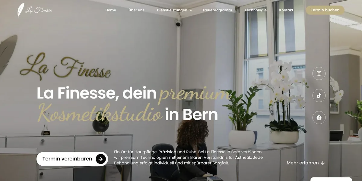 La Finesse live site screenshot