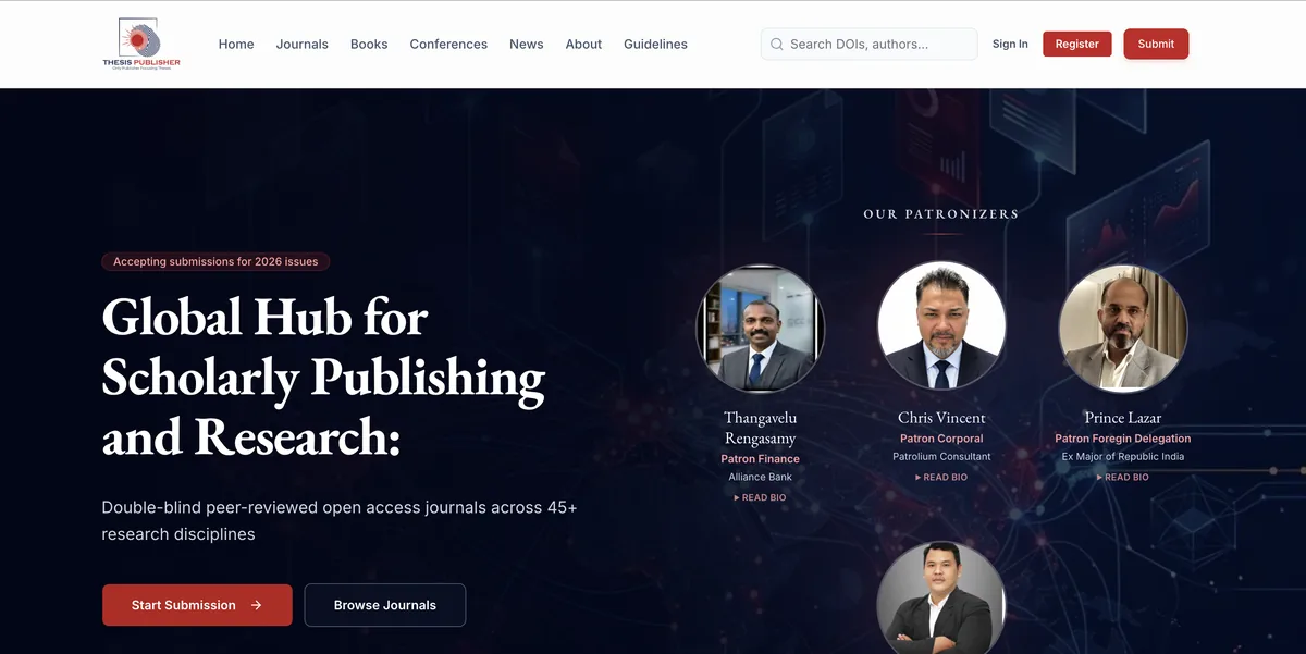 ThesisPublisher.my live site screenshot